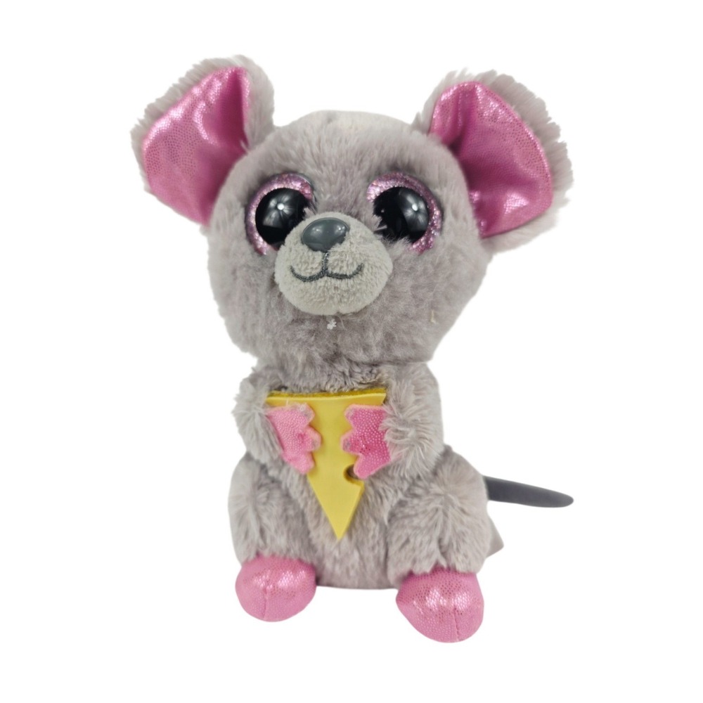 TY Beanie Boos 2015 Squeaker the Mouse w/ Glitter Eyes 6in Plush Stuffed Toy